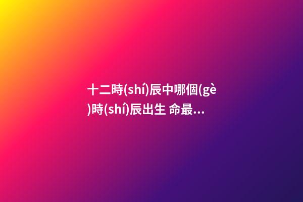 十二時(shí)辰中哪個(gè)時(shí)辰出生 命最高貴 財(cái)富如意一生